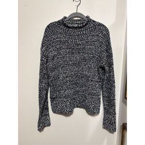 89th + Madison Speckled Knit Mock Neck Sweater Small Cabincore Dark Academia
